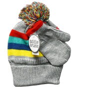 Wholesale - TODDLER GREY HAT AND MITTEN SET C/P 96, UPC: 794434431461